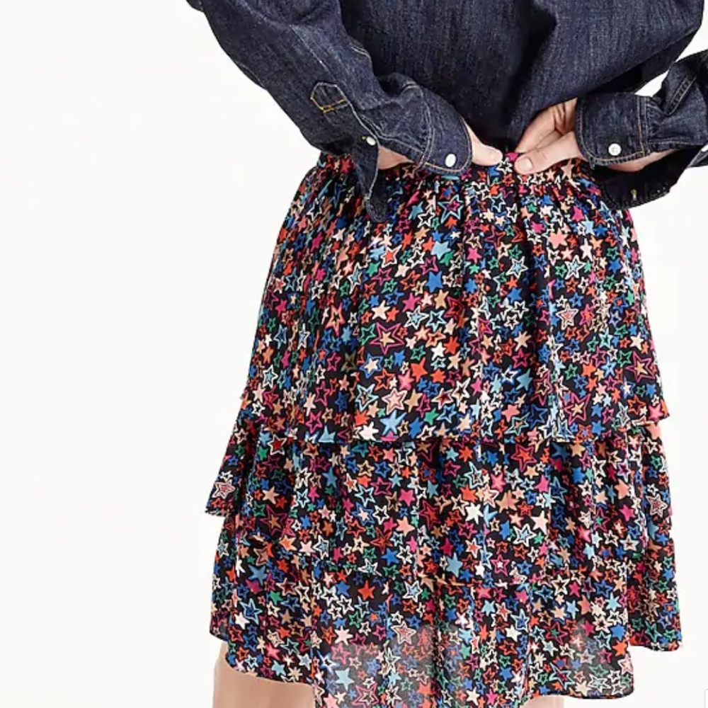 🌈❤️🍀CLOSET CLOSING NWOT jCrew skirt star print